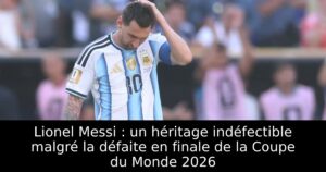 Lionel Messi : un héritage indéfectible malgré la défaite en finale de la Coupe du Monde 2026