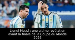 Lionel Messi : une ultime révélation avant la finale de la Coupe du Monde 2026