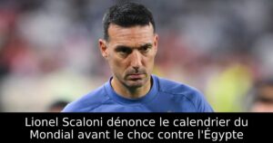 Lionel Scaloni dénonce le calendrier du Mondial avant le choc contre l&rsquo;Égypte