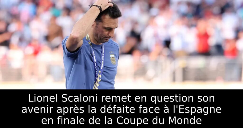 Lionel Scaloni remet en question son avenir après la défaite face à l&rsquo;Espagne en finale de la Coupe du Monde