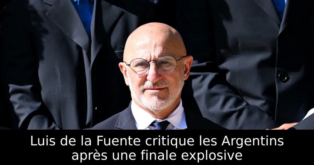 Luis de la Fuente critique les Argentins après une finale explosive