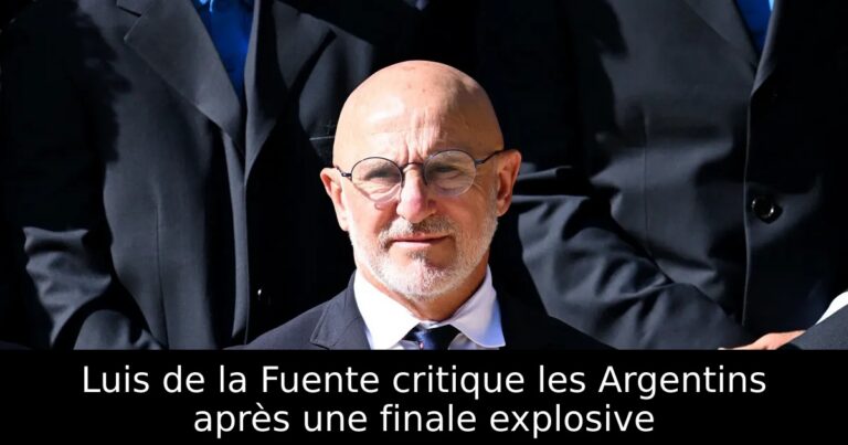Luis de la Fuente critique les Argentins après une finale explosive