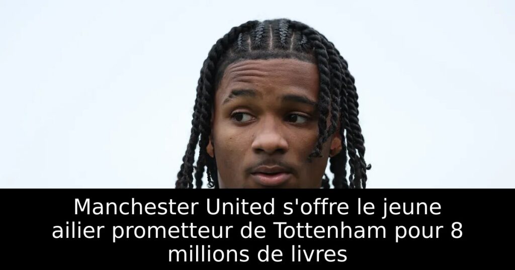 Manchester United s&rsquo;offre le jeune ailier prometteur de Tottenham pour 8 millions de livres