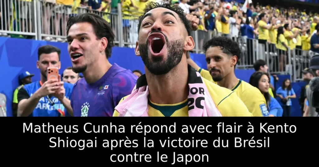 Matheus Cunha répond avec flair à Kento Shiogai après la victoire du Brésil contre le Japon