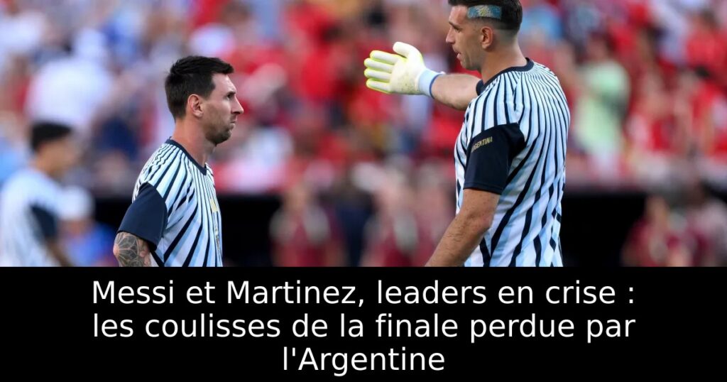 Messi et Martinez, leaders en crise : les coulisses de la finale perdue par l&rsquo;Argentine