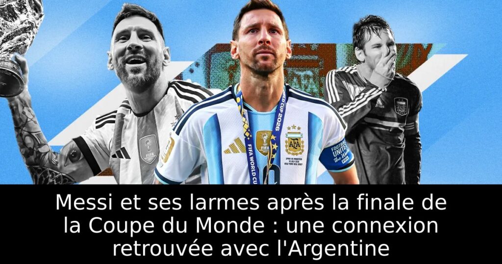 Messi et ses larmes après la finale de la Coupe du Monde : une connexion retrouvée avec l&rsquo;Argentine