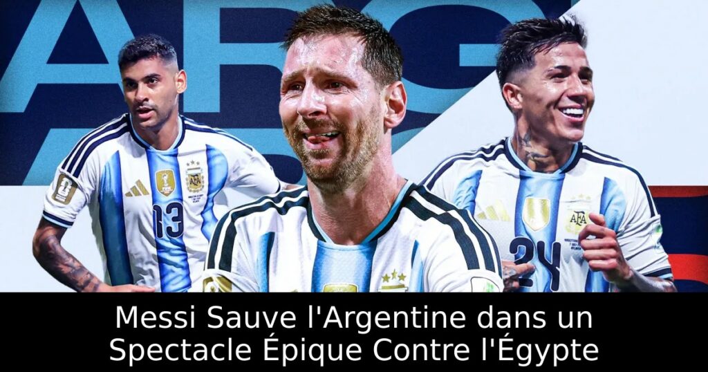 Messi Sauve l&rsquo;Argentine dans un Spectacle Épique Contre l&rsquo;Égypte