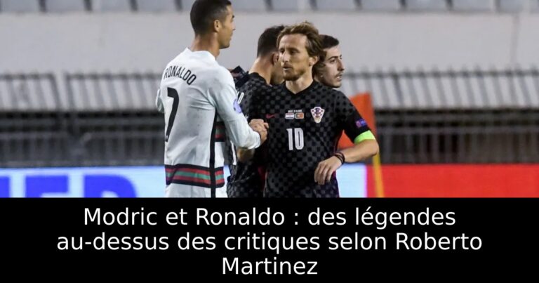 Modric et Ronaldo : des légendes au-dessus des critiques selon Roberto Martinez