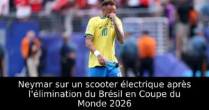 Neymar sur un scooter électrique après l&rsquo;élimination du Brésil en Coupe du Monde 2026
