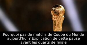 Pourquoi pas de matchs de Coupe du Monde aujourd&rsquo;hui ? Explication de cette pause avant les quarts de finale
