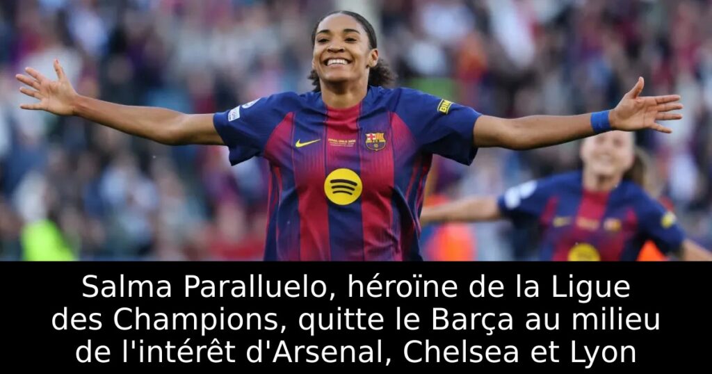 Salma Paralluelo, héroïne de la Ligue des Champions, quitte le Barça au milieu de l&rsquo;intérêt d&rsquo;Arsenal, Chelsea et Lyon