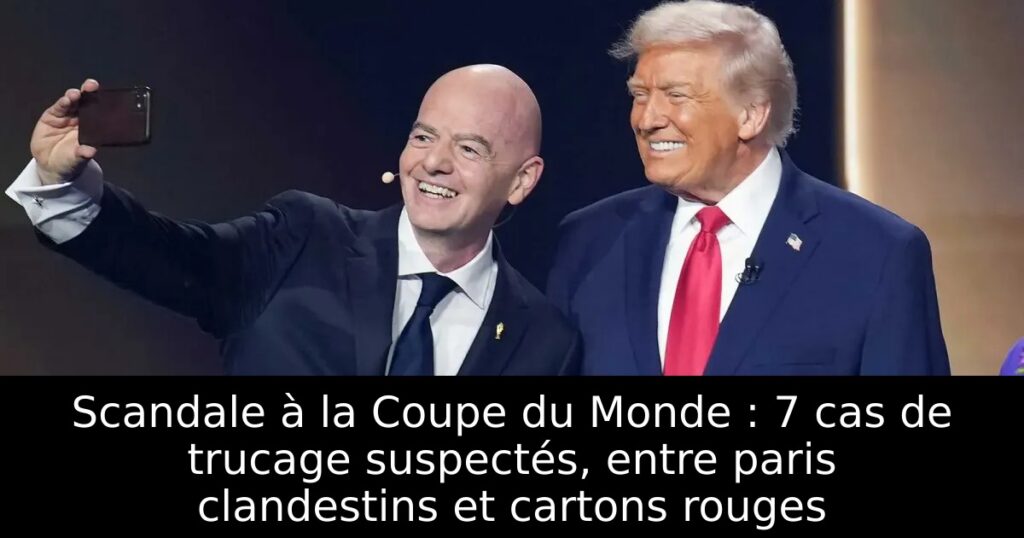 Scandale à la Coupe du Monde : 7 cas de trucage suspectés, entre paris clandestins et cartons rouges