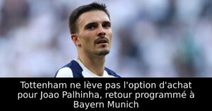 Tottenham ne lève pas l&rsquo;option d&rsquo;achat pour Joao Palhinha, retour programmé à Bayern Munich