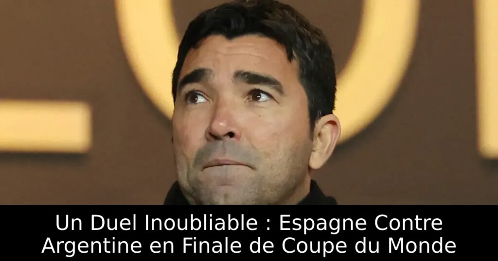 Un Duel Inoubliable : Espagne Contre Argentine en Finale de Coupe du Monde