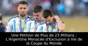 Une Pétition de Plus de 23 Millions : L&rsquo;Argentine Menacée d&rsquo;Exclusion à Vie de la Coupe du Monde