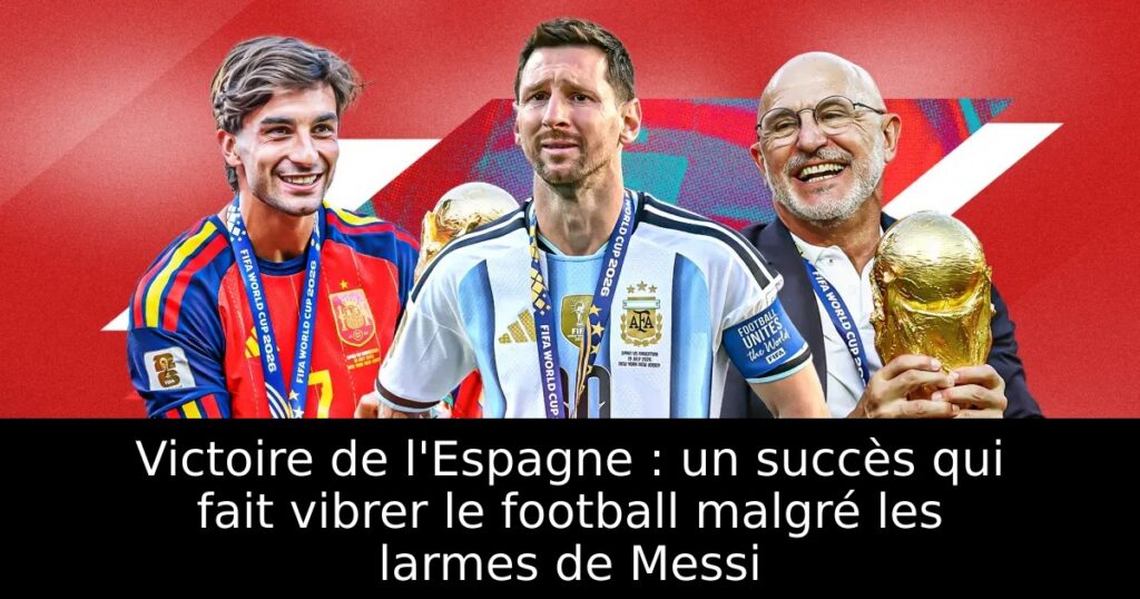 Victoire de l&rsquo;Espagne : un succès qui fait vibrer le football malgré les larmes de Messi