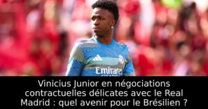 Vinicius Junior en négociations contractuelles délicates avec le Real Madrid : quel avenir pour le Brésilien ?