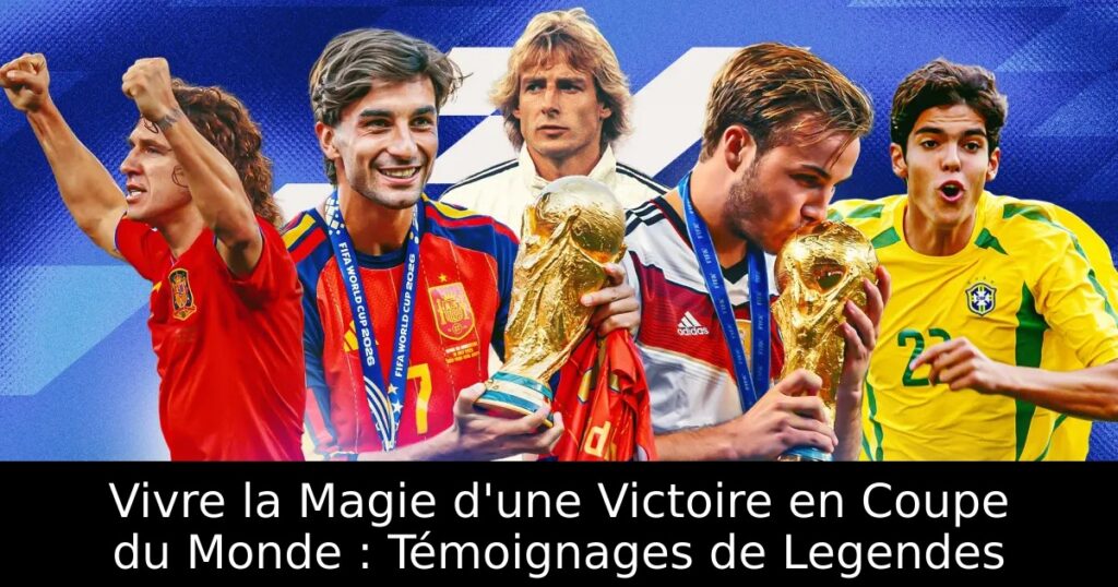 Vivre la Magie d&rsquo;une Victoire en Coupe du Monde : Témoignages de Legendes