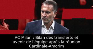AC Milan : Bilan des transferts et avenir de l&rsquo;équipe après la réunion Cardinale-Amorim