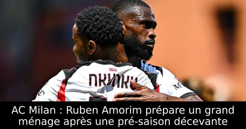 AC Milan : Ruben Amorim prépare un grand ménage après une pré-saison décevante