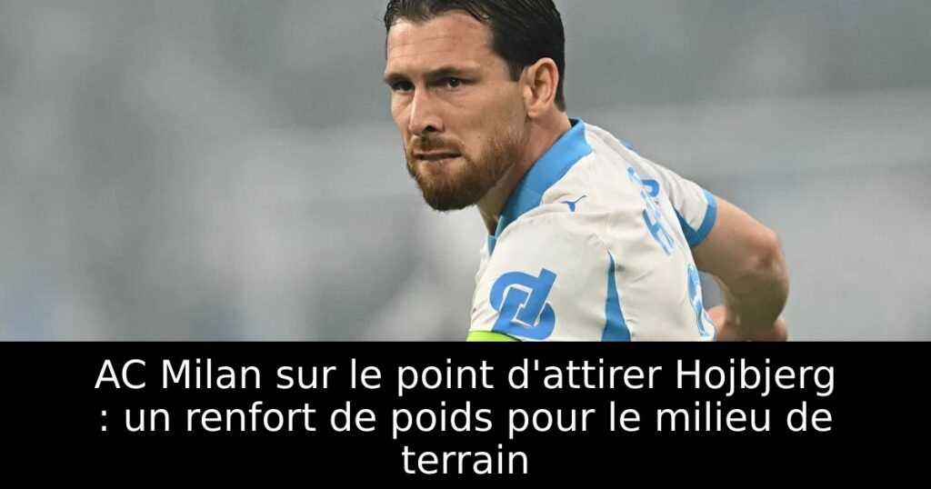 AC Milan sur le point d&rsquo;attirer Hojbjerg : un renfort de poids pour le milieu de terrain