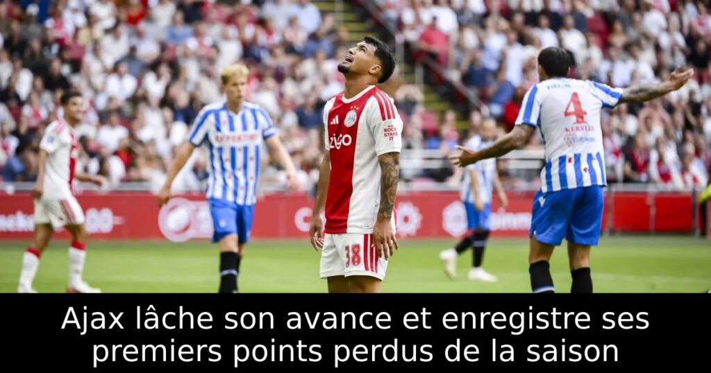 Ajax lâche son avance et enregistre ses premiers points perdus de la saison