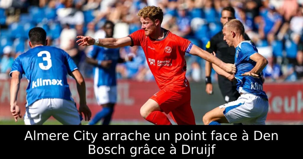 Almere City arrache un point face à Den Bosch grâce à Druijf