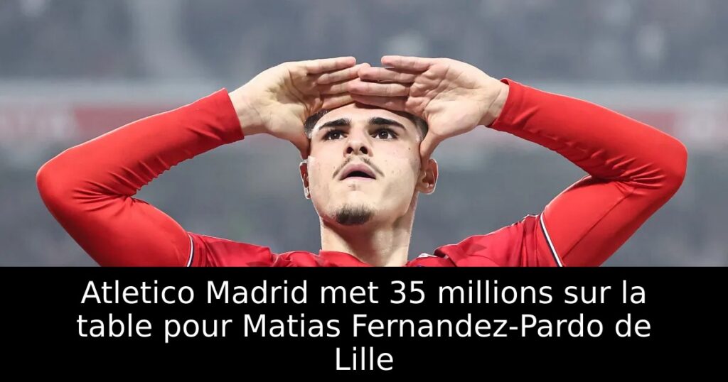 Atletico Madrid met 35 millions sur la table pour Matias Fernandez-Pardo de Lille