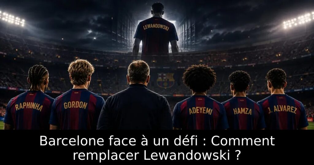 Barcelone face à un défi : Comment remplacer Lewandowski ?
