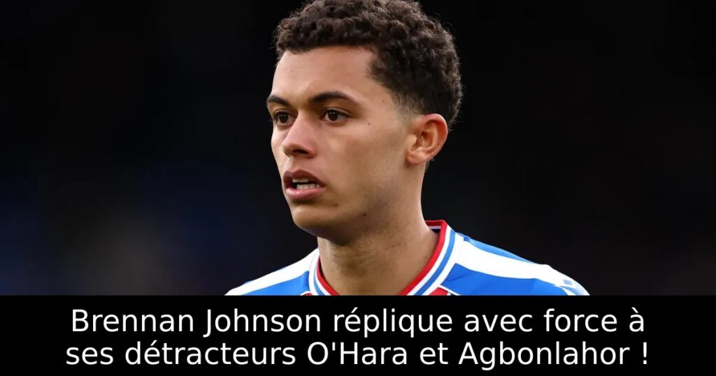 Brennan Johnson réplique avec force à ses détracteurs O&rsquo;Hara et Agbonlahor !