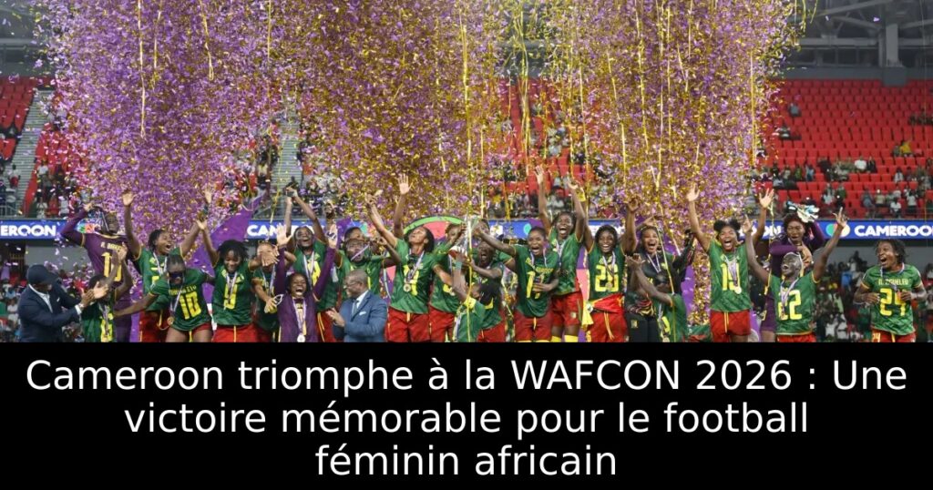 Cameroon triomphe à la WAFCON 2026 : Une victoire mémorable pour le football féminin africain