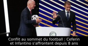 Conflit au sommet du football : Ceferin et Infantino s&rsquo;affrontent depuis 8 ans