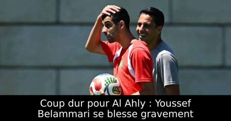 Coup dur pour Al Ahly : Youssef Belammari se blesse gravement