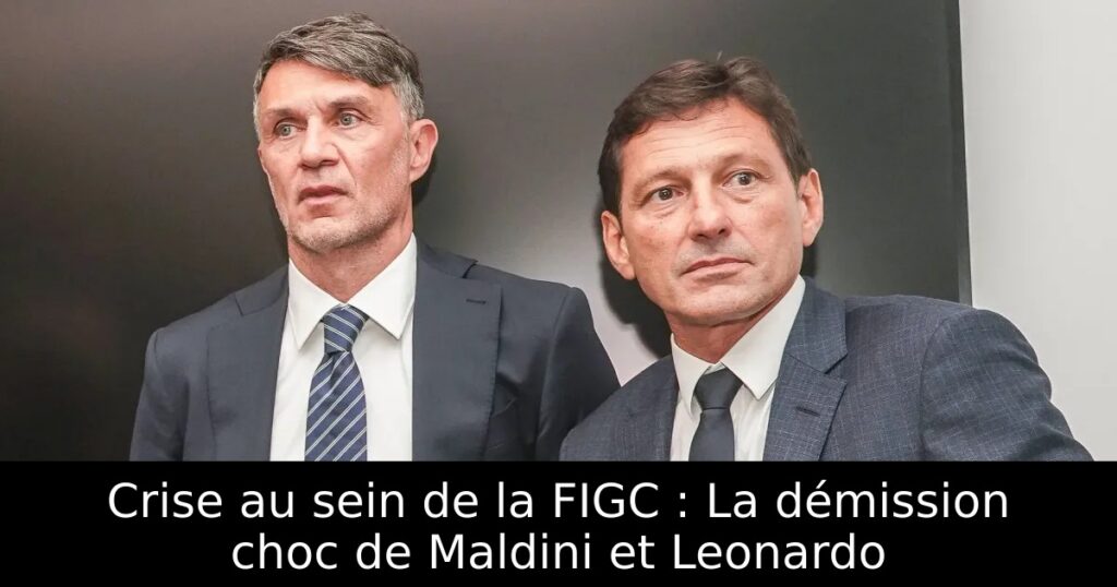 Crise au sein de la FIGC : La démission choc de Maldini et Leonardo