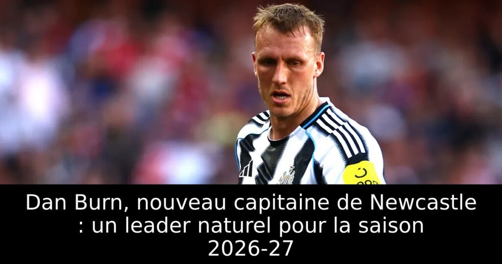 Dan Burn, nouveau capitaine de Newcastle : un leader naturel pour la saison 2026-27