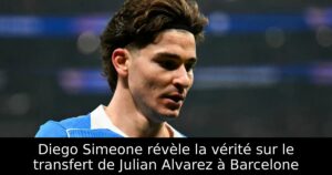 Diego Simeone révèle la vérité sur le transfert de Julian Alvarez à Barcelone