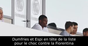 Dumfries et Espi en tête de la liste pour le choc contre la Fiorentina
