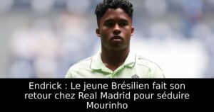 Endrick : Le jeune Brésilien fait son retour chez Real Madrid pour séduire Mourinho