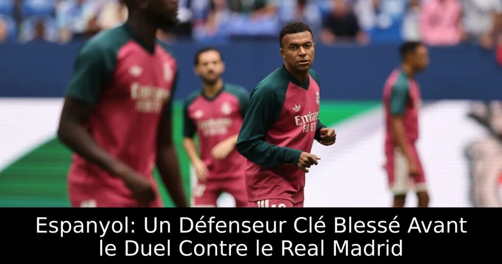 Espanyol: Un Défenseur Clé Blessé Avant le Duel Contre le Real Madrid