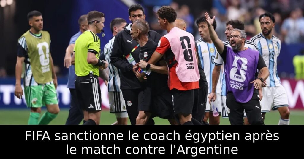 FIFA sanctionne le coach égyptien après le match contre l&rsquo;Argentine