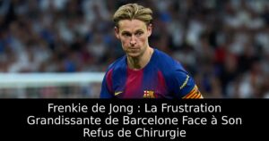 Frenkie de Jong : La Frustration Grandissante de Barcelone Face à Son Refus de Chirurgie