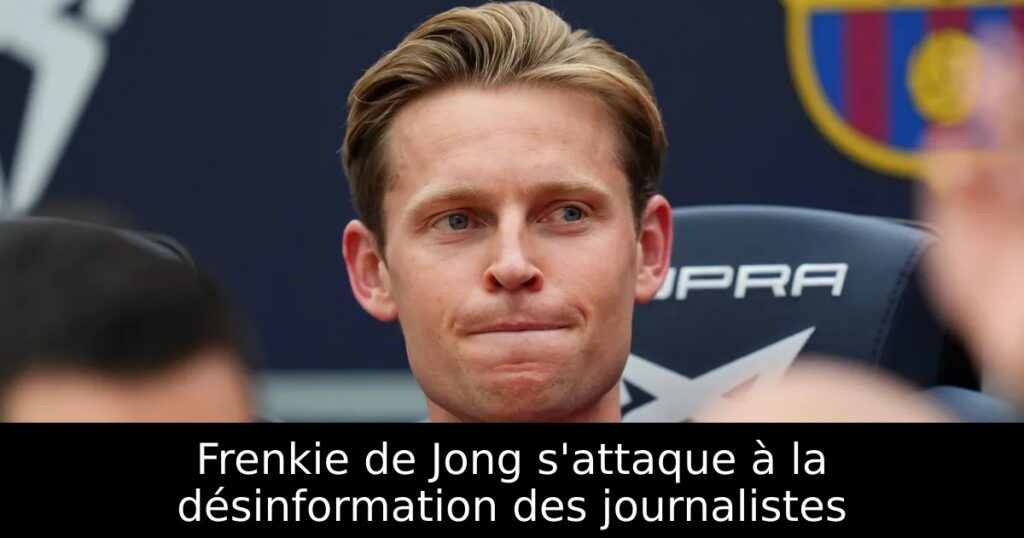 Frenkie de Jong s&rsquo;attaque à la désinformation des journalistes