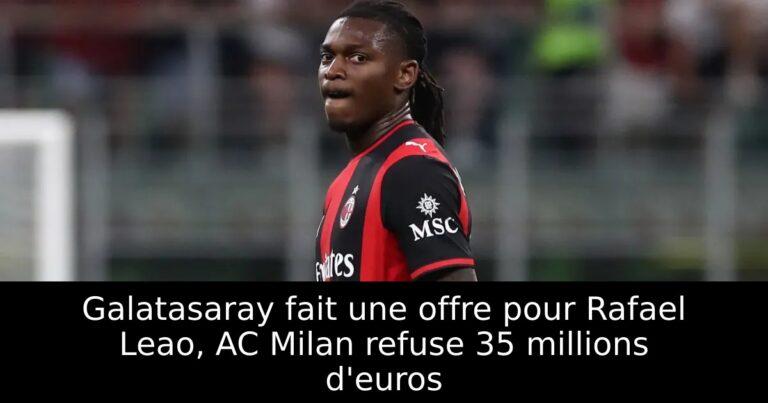 Galatasaray fait une offre pour Rafael Leao, AC Milan refuse 35 millions d'euros
