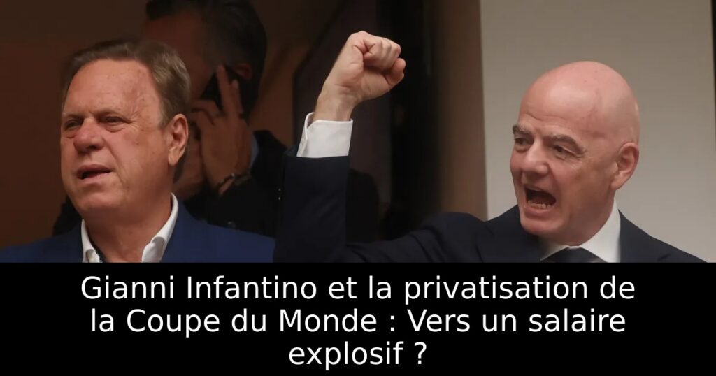 Gianni Infantino et la privatisation de la Coupe du Monde : Vers un salaire explosif ?