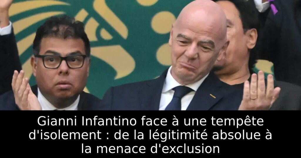 Gianni Infantino face à une tempête d&rsquo;isolement : de la légitimité absolue à la menace d&rsquo;exclusion