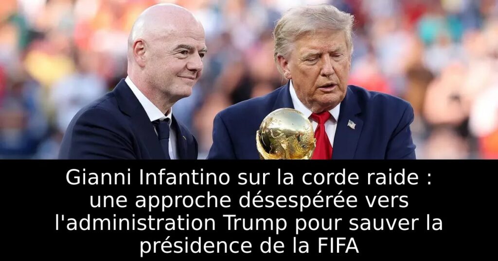 Gianni Infantino sur la corde raide : une approche désespérée vers l&rsquo;administration Trump pour sauver la présidence de la FIFA