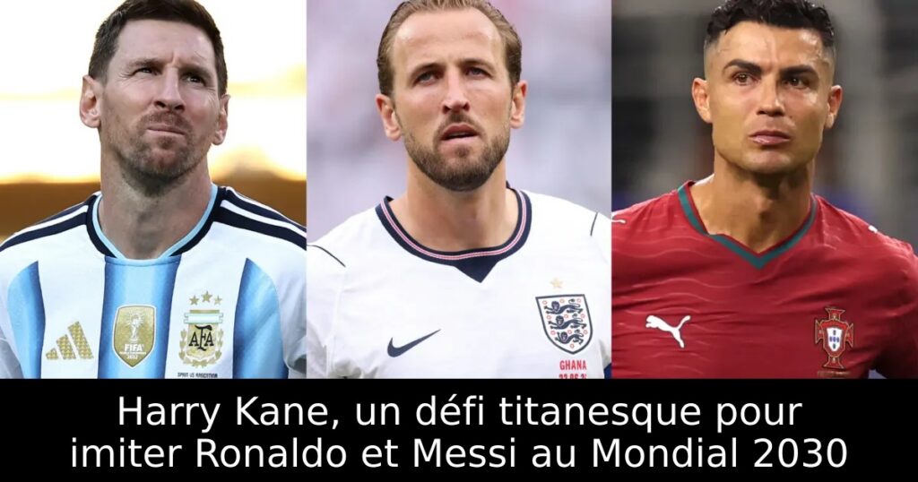Harry Kane, un défi titanesque pour imiter Ronaldo et Messi au Mondial 2030