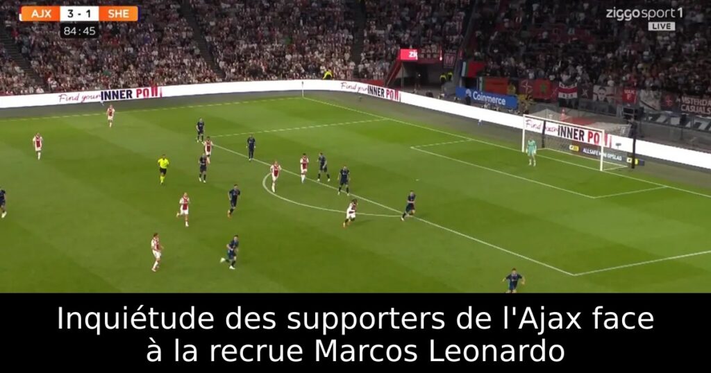 Inquiétude des supporters de l&rsquo;Ajax face à la recrue Marcos Leonardo