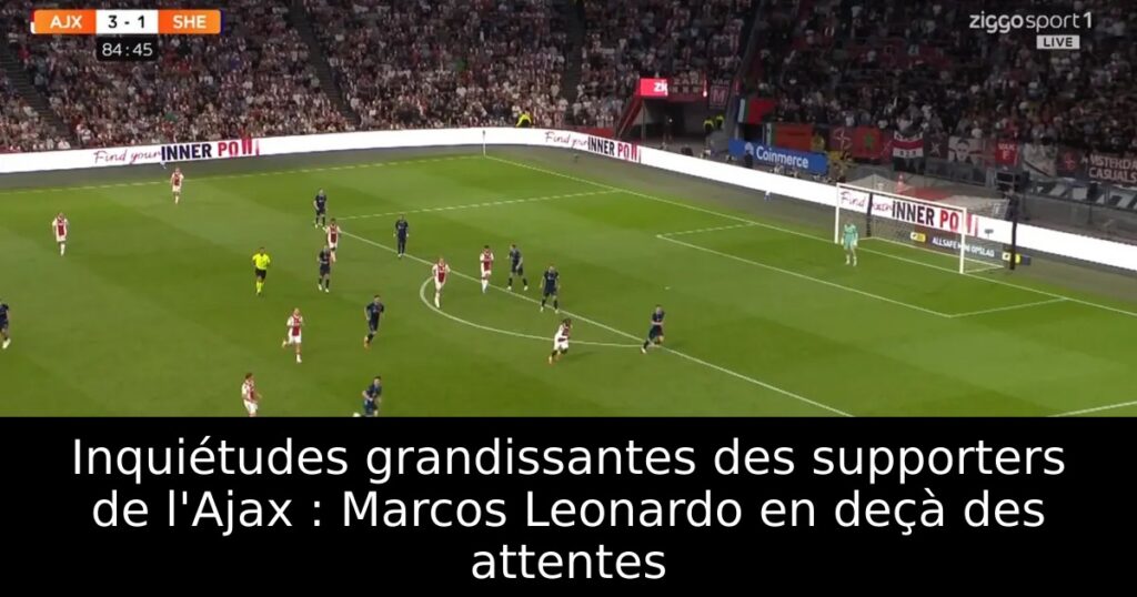 Inquiétudes grandissantes des supporters de l&rsquo;Ajax : Marcos Leonardo en deçà des attentes