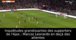 Inquiétudes grandissantes des supporters de l&rsquo;Ajax : Marcos Leonardo en deçà des attentes
